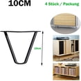 thumbnail image 2 of Patas para muebles, juego de 4, patas en forma de horquilla, patas intercambiables para mesa y armario, estructura de mesa, con protectores de suelo y tornillos, disponible en altura 30 cm, 2 of 5