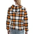 thumbnail image 7 of Kdxio Orange Plaid Print Womens Oversized Hoodies Sweatshirts Hooded Pullover Tops Sweaters Casual-Small, 7 of 7