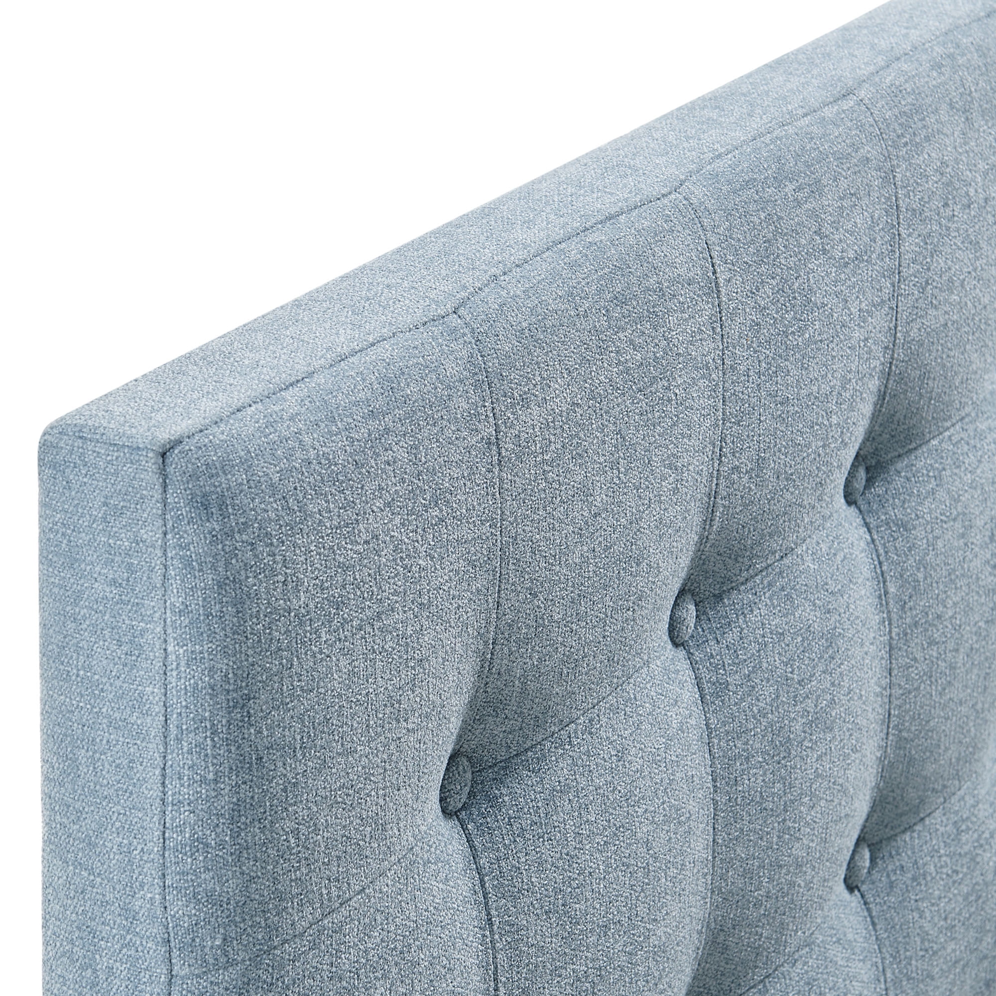 Emily Fabric Upholstered Full Size Headboard in Sky Blue