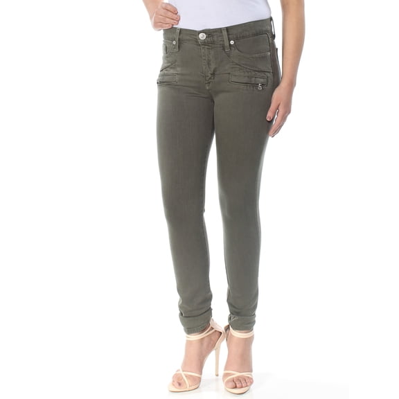HUDSON Womens Green Skinny Jeans Size: 28 Waist