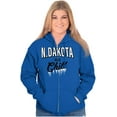 thumbnail image 3 of North Dakota Funny Midwest Winter ND Zip Up Hoodie Men's Women's Brisco Brands S, 3 of 6