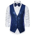 thumbnail image 3 of Augper Men's And Winter Fashion Personality Sequins Casual Vest Jacket, 3 of 3