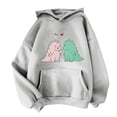 thumbnail image 1 of Sudadera de Moda Gibobby Casual con Capucha Estampado de Dinosaurio Verde XXL, 1 of 5