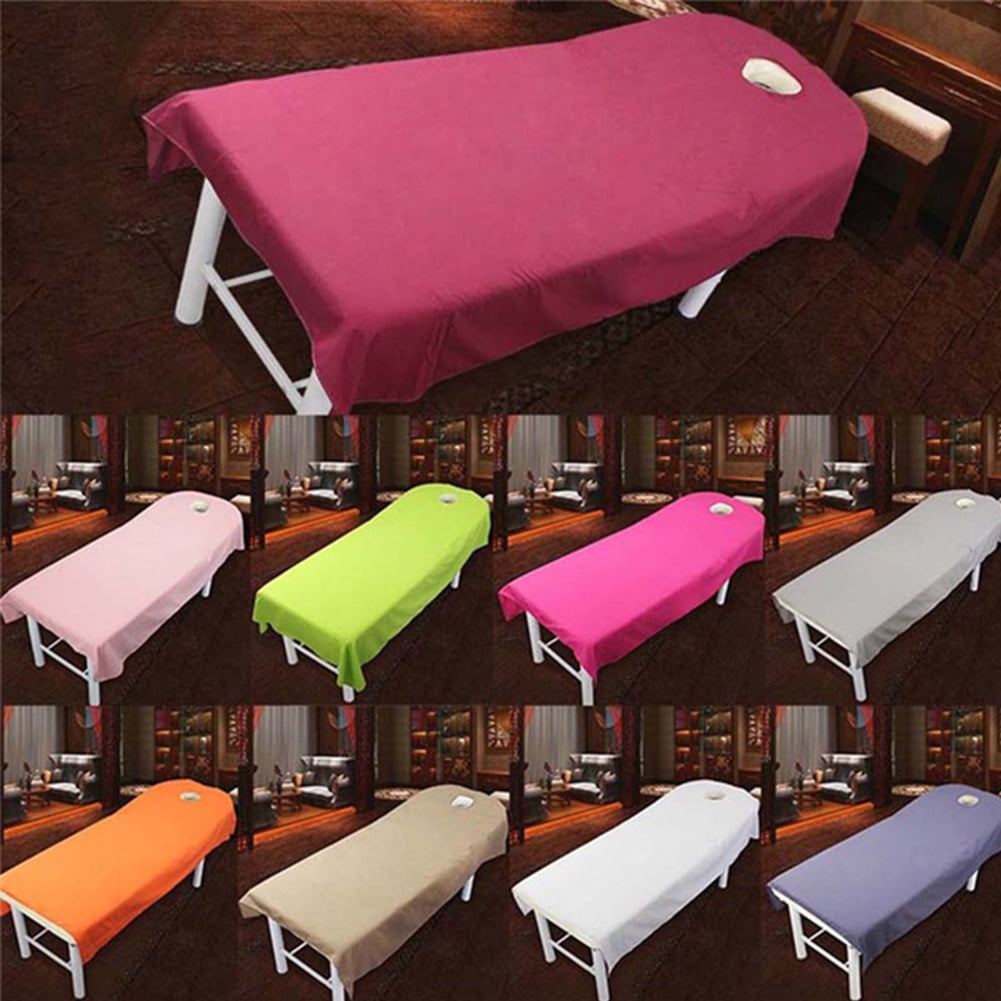 Soft Beauty Massage SPA Treatment Polyester Bed Table Cover Sheet 120x190cm 