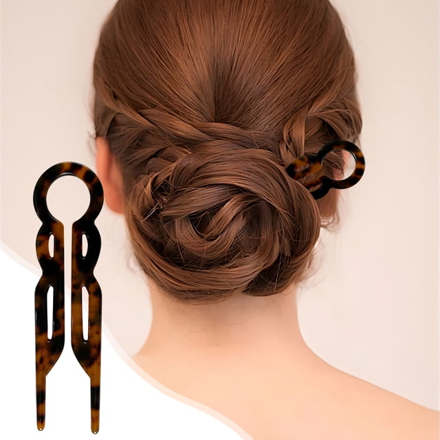 Xihbxyly Accesorio para El Cabello, Elegante Peine Insertable, Horquilla Multifuncional Duradera, Fácil de Hacer Moños, Uso Diario, Peinado para Ocasiones Especiales, Realza Tu Look.