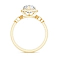 thumbnail image 2 of Rosec Jewels Lab Grown Diamond Heart Engagement Ring (1 Carat) - Statement Ring - EF-VS Quality - with Jewelry Box, 10K Yellow Gold, US 3.00, 2 of 8