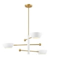 thumbnail image 5 of Chandelier in White and Natural Brass, 5 of 7