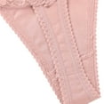 thumbnail image 5 of Arnsht Women Cotton T-Back Thong Panties Ultra-thin Breathable Lace Underwear Briefs Low Waist Lingerie Pink S, 5 of 7