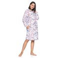 thumbnail image 3 of Casual Nights Women's Printed Zipper Front Micro Fleece Robe Duster, 3 of 5