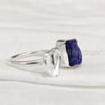 thumbnail image 4 of AAA Lapis Lazuli Ring, Rough Lapis Lazuli Ring, Afghani Lapis, Adjustable Heart Ring, 925 Sterling Silver, Womens Ring, Christmas, Thanksgiving, Handmade, Statement Jewelry, Rough Gemstone Jewelry, 4 of 5