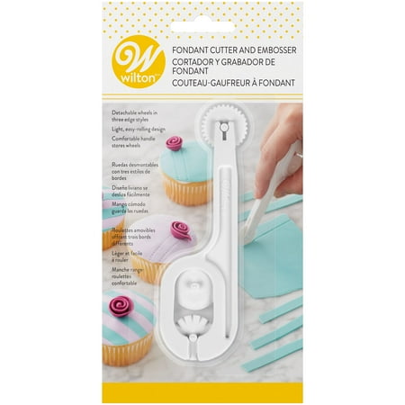 Wilton Fondant Cutter and Embosser Tool Set, 4-Piece, White
