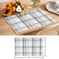 thumbnail image 6 of Black White Check Placemats Set of 8 Farmhouse Line Buffalo Plaid Place Mats Indoor Wipeable Table Mats Washable Cloth Dining Table Placemats for Kitchen Holiday Party Home Decor 13x19 Inch, 6 of 9