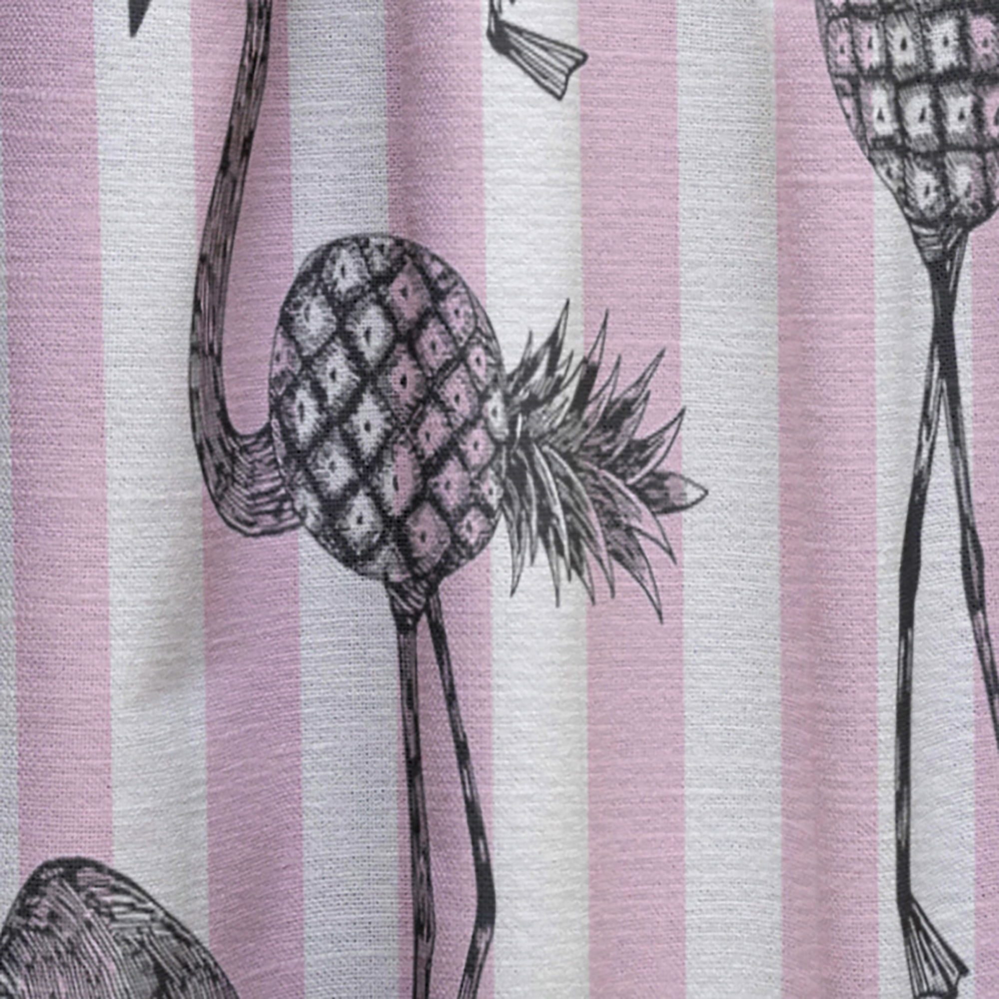 Designart 'Flamingo on Pink Retro' Mid-Century Modern Curtain Panel