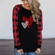 thumbnail image 2 of Camisas A Cuadros de Navidad Para Mujer, Blusas de Manga Larga Con Cuello Redondo Y Costuras Sueltas A La Moda, Blusa de Otoño Odeerbi ODB205586, 2 of 9