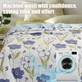 thumbnail image 4 of Qocolhg Spring Summer Quilt Bedding Modern Air Conditioner Quilt for Kids, Cotton Breathable Comforter Print Floral Quilts Bedspread, Cooling Blankets for Hot Sleepers, 39x59 inch, Purple, 4 of 6
