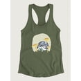 thumbnail image 3 of Fairytale Hedgehog Racerback Tank Women -Grace Popp Designs, Female Small, 3 of 4
