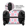 thumbnail image 2 of Kdxio Checkerboard With Snowflake Pattern Luggage Cover for Travel,Elastic and Durable,Fits 18-32 Inch,Anti-Scratch Suitcase Protector-No luggage included, 2 of 5