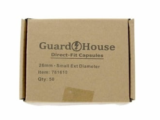 BOX OF 50 GUARDHOUSE AIRTITE  26 mm  DIRECT FIT  26 SMALL DOLLAR  $1 #7881610 