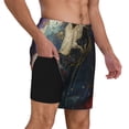 thumbnail image 2 of Balery Colorful Ink Cute Horse Mens Swim Trunks Swim Shorts for Men Quick Dry Inseam Beach Shorts with Compression Liner Pocket-3X-Large, 2 of 9