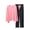 Pink, variant on Women's Soft comfortable Pajama Set Viscose Petite Length Tunic Top Wide Leg Pants Homewear Set Free Size