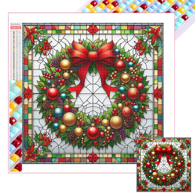 Kit 5D DIY Con Cuentas Cuadradas Completas Navidad 45x45cm