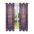 thumbnail image 7 of Yayeee Window Curtains Set of 2 for Living Room Light Filtering 63"x42", Red Geometric Eagle, 7 of 7