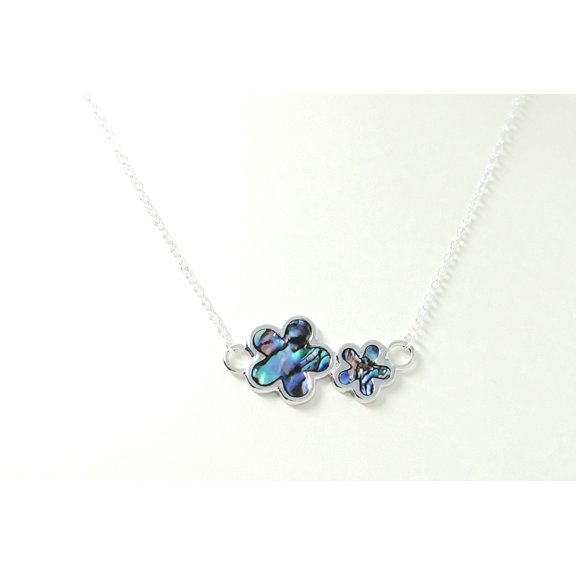 Paua Shell Flower Necklace