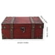 thumbnail image 4 of Caja de Almacenamiento de Madera Amonsee Cofre del Tesoro Vintage, 4 of 5