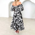 thumbnail image 4 of Fankiway Femmes Casual Confortable Couleur Sexy Poitrine Longue Robe à Manches Courtes Robe à Col Rond Plus des Robes de Taille pour les Femmes Courbes Robes de Printemps pour les Femmes 3640, 4 of 6