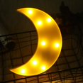 thumbnail image 4 of 3 piezas de luz LED 3D de noche con forma de luna y estrella de Navidad, 4 of 5
