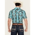 thumbnail image 4 of Rock & Roll Denim Men's And Southwestern Print Short Sleeve Snap Stretch Turquoise X-Large, 4 of 4
