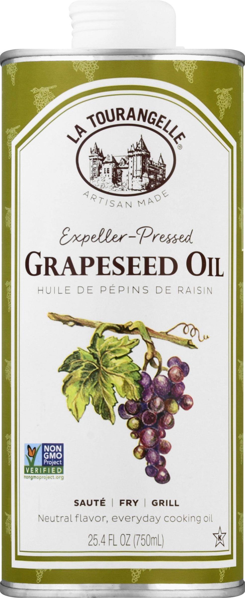 La Tourangelle, ExpellerPressed Grapeseed Oil, 25.4 fl oz (750 ml