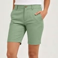 thumbnail image 5 of Bermuda Golf Shorts For Women Quick Dry Active Shorts Knee Length High Waisted Elastic Short Pant Baggy Relaxed Fit Lounge Breathable Sweat-Pant - (Mid-Thigh Length Style), 5 of 8