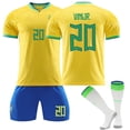 thumbnail image 3 of 2223 Brasil camiseta local No. 10 Neymar 20 Vinicius 9 Chalison 18 Jesús traje uniforme, 3 of 5