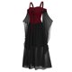 thumbnail image 3 of Vestido gótico de Halloween SCZ con Manga de mariposa y hombros descubiertos rojo XL, 3 of 7