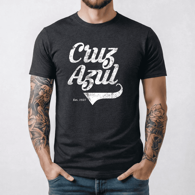Cruz Azul Tee Cadeau Style Rétro Vintage Chemise Premium Cadeau T-Shirt Unisexe Noir