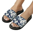 thumbnail image 5 of GZHJMY Stylish Slides for Women Men, Seamless Fashion Blue and White Camouflage Soft Flexible Slip-on Sandals Slippers, 5 of 7