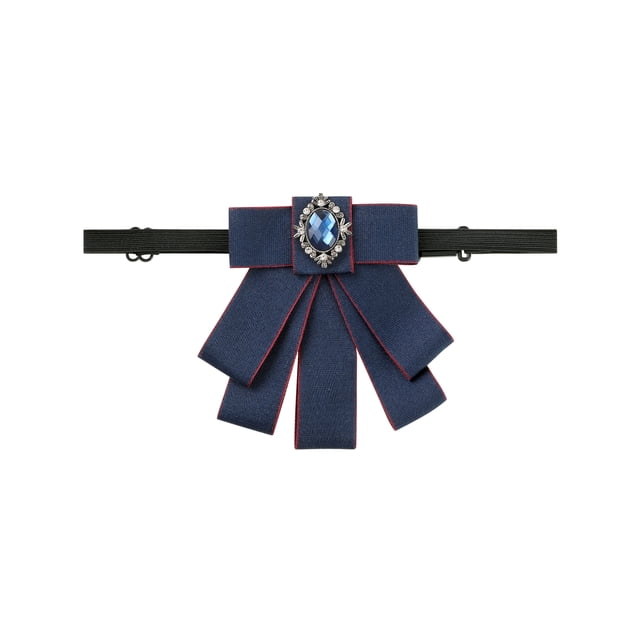 CORBATAS DE RIBBON DE RINCON DE ELEGANCIA PARA MUJERES CON STRASS, CORBATA PREATADA PARA ESTILO CASUAL RETRO