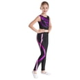 thumbnail image 3 of CHICTRY Girls 2 Piece Activewear Tank Crop Top with Leggings Dance Outfit Yoga Workout Gym Suit Purple&Rose 14, 3 of 7