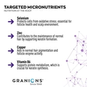 Granions Hair Supplements for Hair Growth Powder - Collagen Peptides, Biotin 10,000, Keratin, Aminos - 10.5oz