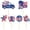 Multicolor, variant on Independence Day 4Th Of July 250 Anniversary Usa Flag Red, White Blue Independence Day Decorative Vase Plug-In Scene Layout Atmosphere Props Party Supplies