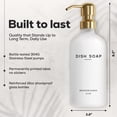 thumbnail image 3 of Set dispensador de jabón Brighter Barns Glass, color blanco/dorado, 500 ml, 3 of 7