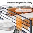 thumbnail image 3 of UBesGoo Full Loft Bed with Desk and Drawers, Metal Loft Bed with Storage Shelves, Charging Station and LED Lights, Black, 3 of 10