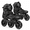 Black-Men5.5-6/Women6.5-7/25cm, variant on Black Men7/Women8/26cm Inline Skates 3 Wheel High Performance Fitness Speed Racing Adult Unisex