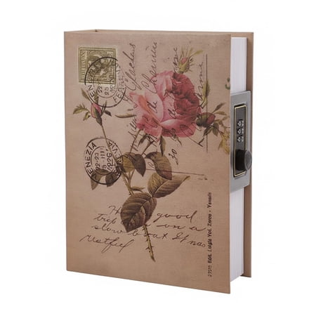Metal Book Diversion Safe with Resettable Combination Lock 7.1 x 4.5 x 2.2 Inches