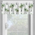 thumbnail image 2 of Ambesonne Palm Tree Valance Pack of 2, Watercolor Trees Art, 54"X18", Grey Green White, 2 of 5