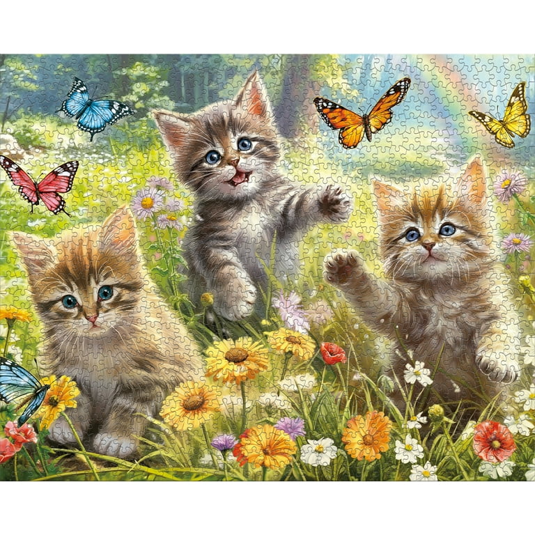 Ceaco 1000 Piece Kittens in Meadow Jigsaw Puzzle - Walmart.com
