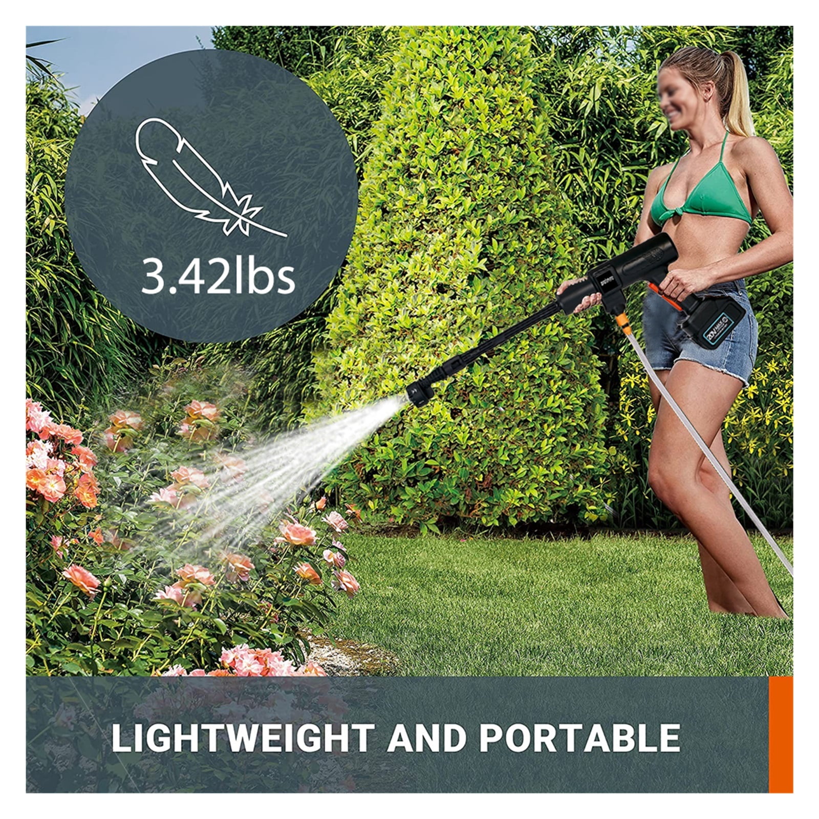 Brushless High Pressure Cleaner Washer Spray Water Gun Portable Car Wash Pressure Water Cleaning Machine For 18V Battery