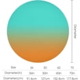 thumbnail image 2 of Round Table Cloth Modern Turquoise Orange Gradient Tablecloths Washable Table Cover for Kitchen Dinning Party Tabletop Modern Decoration,60inch, 2 of 8