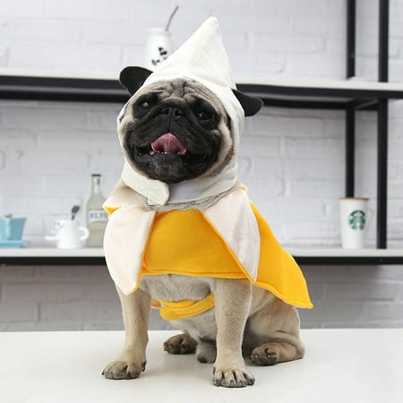Yosoo Funny Banana Style Dog Clothes Fashion Halloween Puppy Cosplay Suit Outfit Theme Party Costume, Dog Outfit, Funny Dog